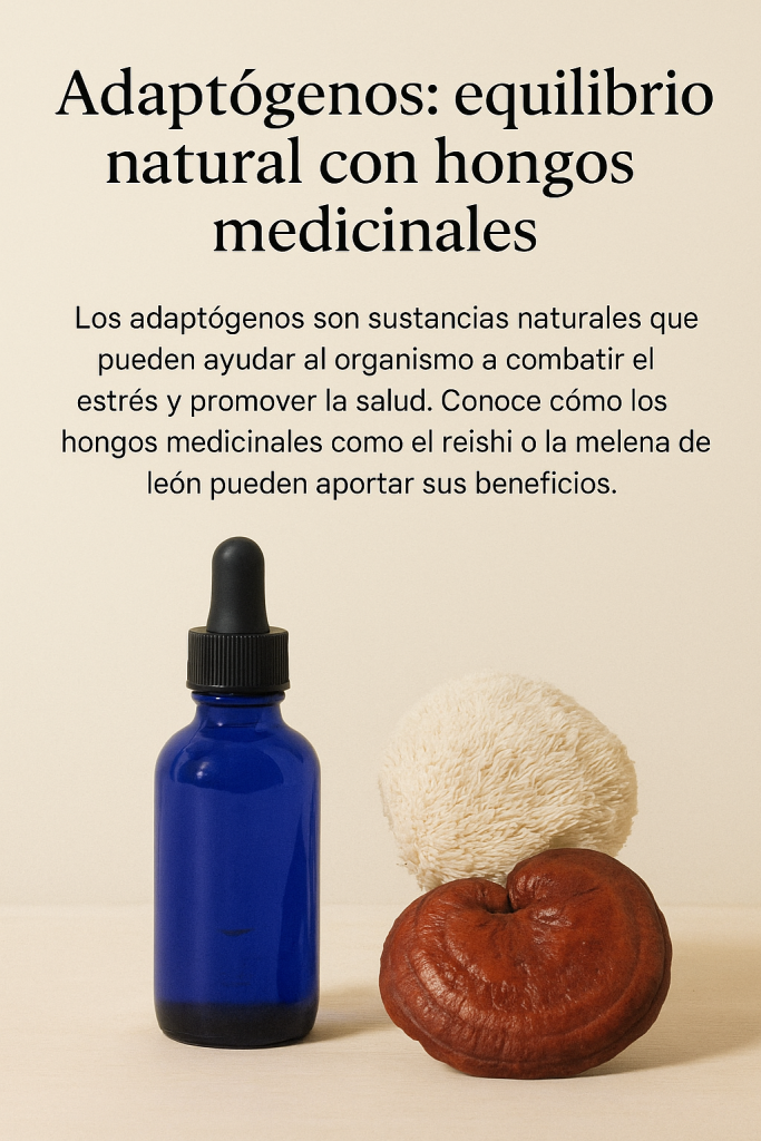 Extractos de hongos adaptógenos de La Fungiteca junto a frascos de terpenos en una mesa natural