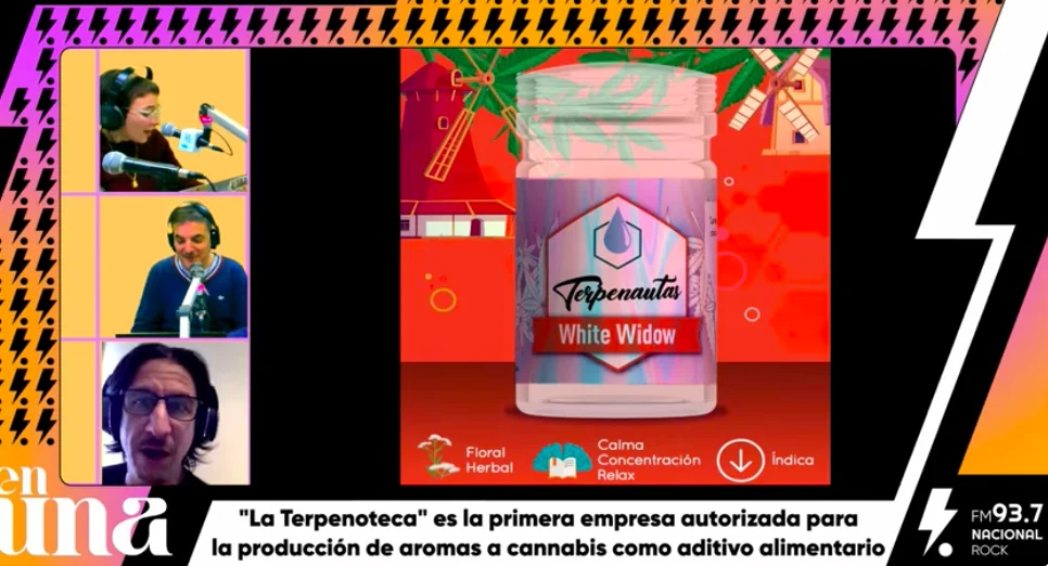 Entrevista en Radio Nacional Rock sobre Terpenoteca, primera empresa autorizada para la producción de aromas inspirados en cannabis como aditivo alimentario en Argentina.